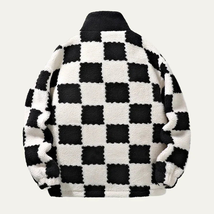 Mens Fleece Jacket Quilted Lining Relaxed Fit