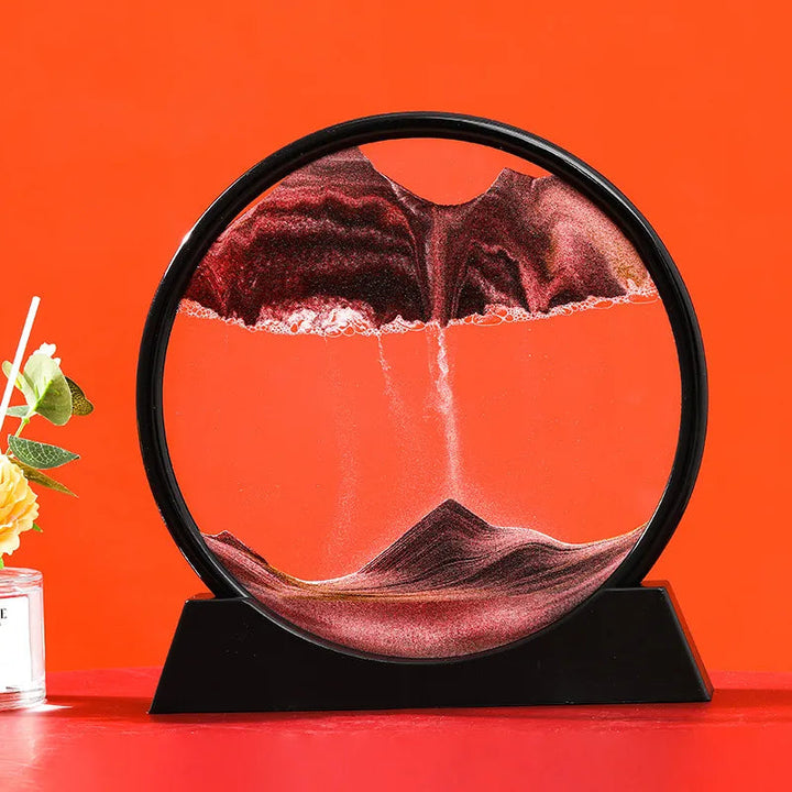 Decorative Glass Hourglass with Flowing Sand