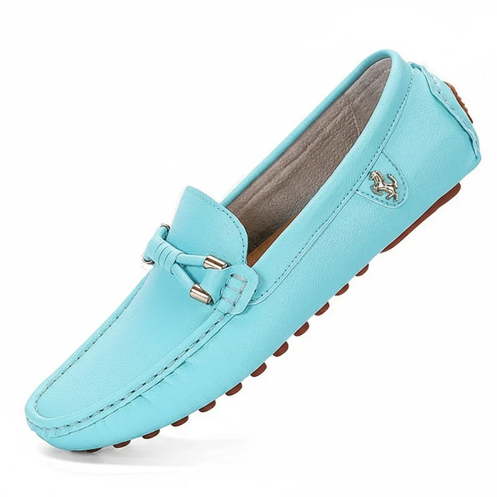 Mens Slip-On Moccasin Shoes Genuine Leather