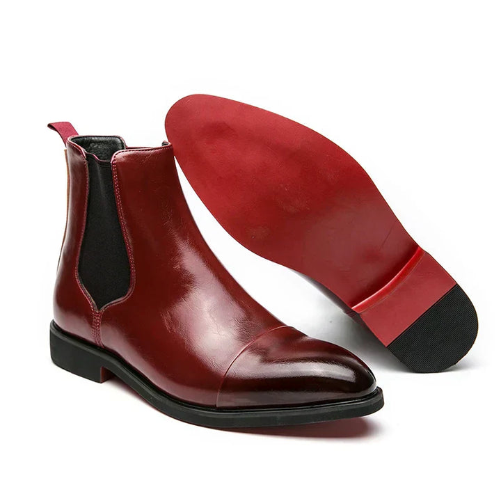 Mens Dress Boots Elastic Side Ankle Fit