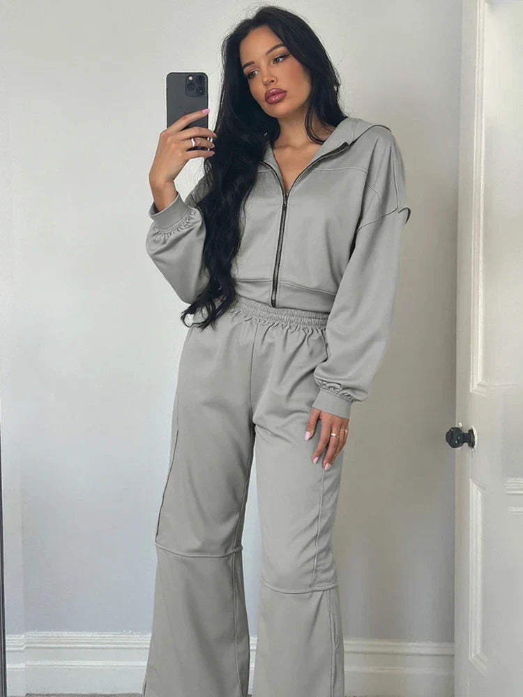 Unisex Casual Hoodie and Jogger Pants Set Comfortable Fit