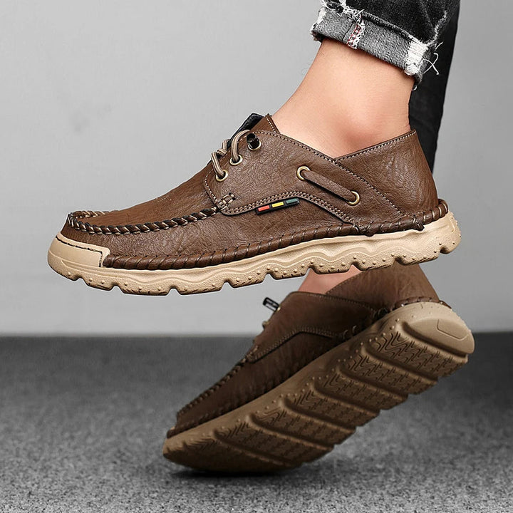 Mens Leather Shoes Genuine Leather Slip-On