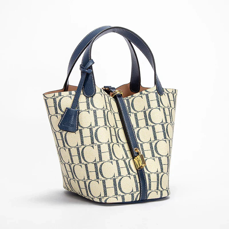 Womens Tote Bag PVC Patterned Structured Design - BritishMode