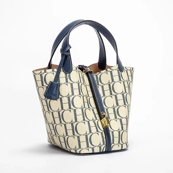 Womens Tote Bag PVC Patterned Structured Design - BritishMode