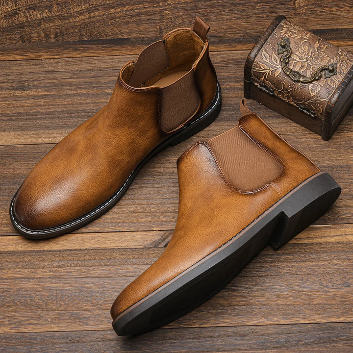 Mens Chelsea Boots Waterproof with Elastic Side Panels