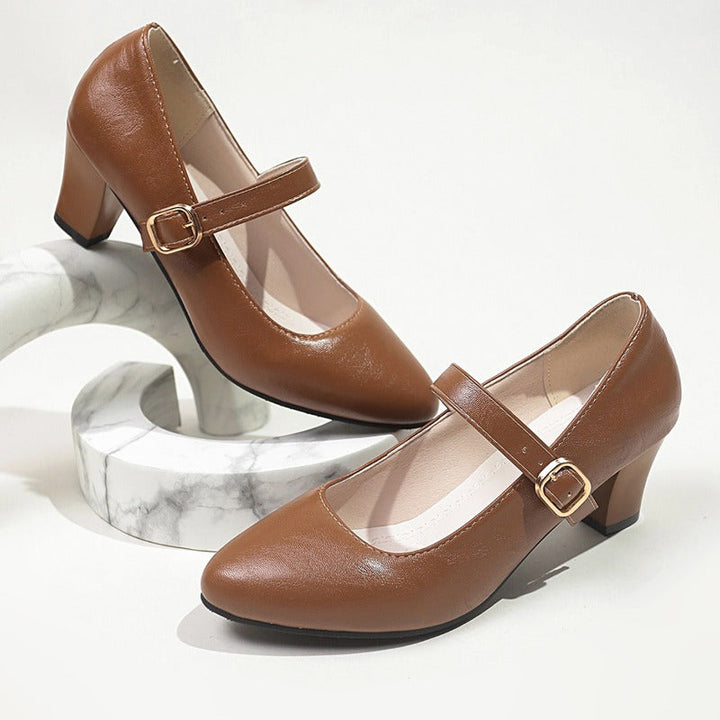 Womens Leather Heels Classic Fit