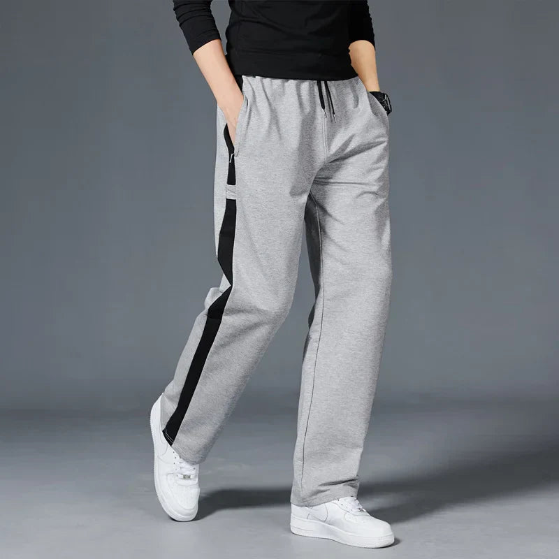 Mens Jogger Pants Comfortable Fit Striped