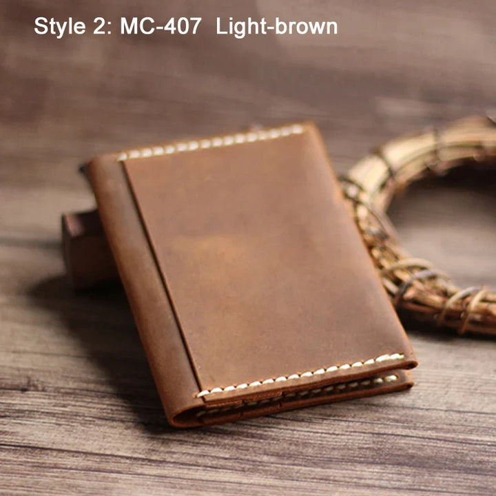 Mens Card Wallet Genuine Leather Slim Fit