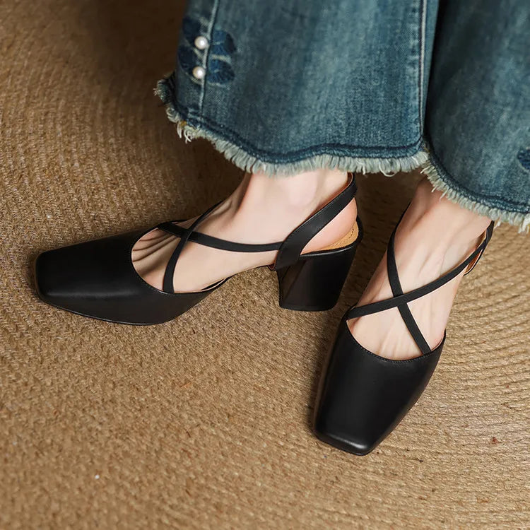 Womens Heels Genuine Leather Classic Fit