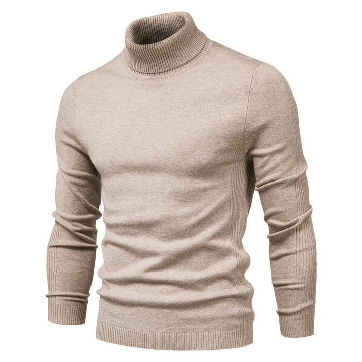 Mens Turtleneck Sweater Breathable Knit Fit