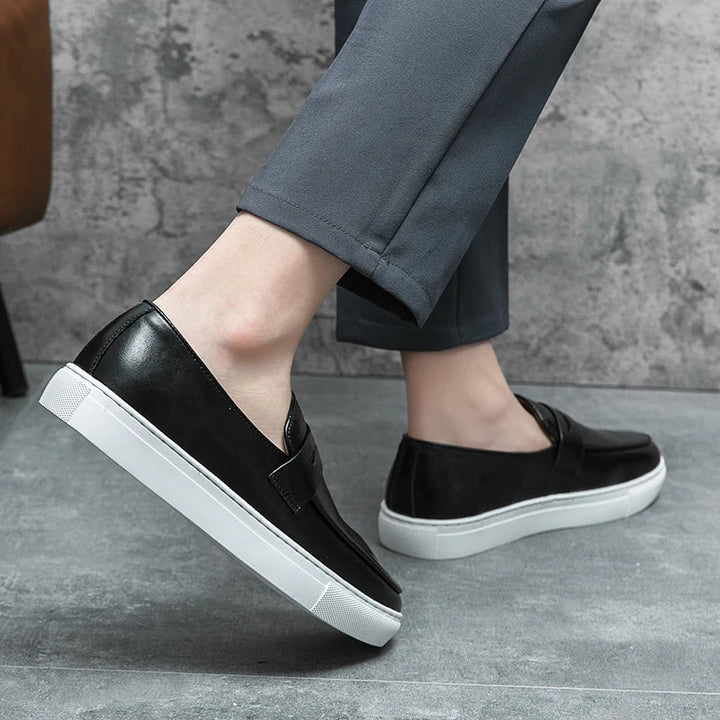Mens Loafers Genuine Leather Slip-On