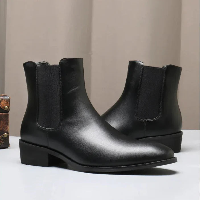 Mens Chelsea Boots Leather Ankle Fit