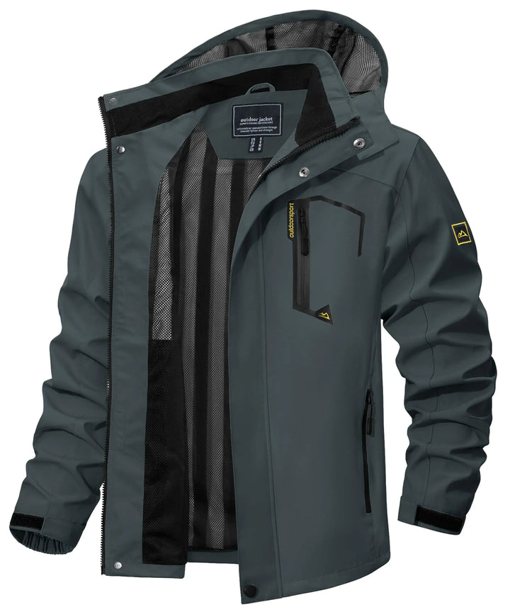 Mens Windbreaker Jacket Waterproof Breathable Lightweight - BritishMode
