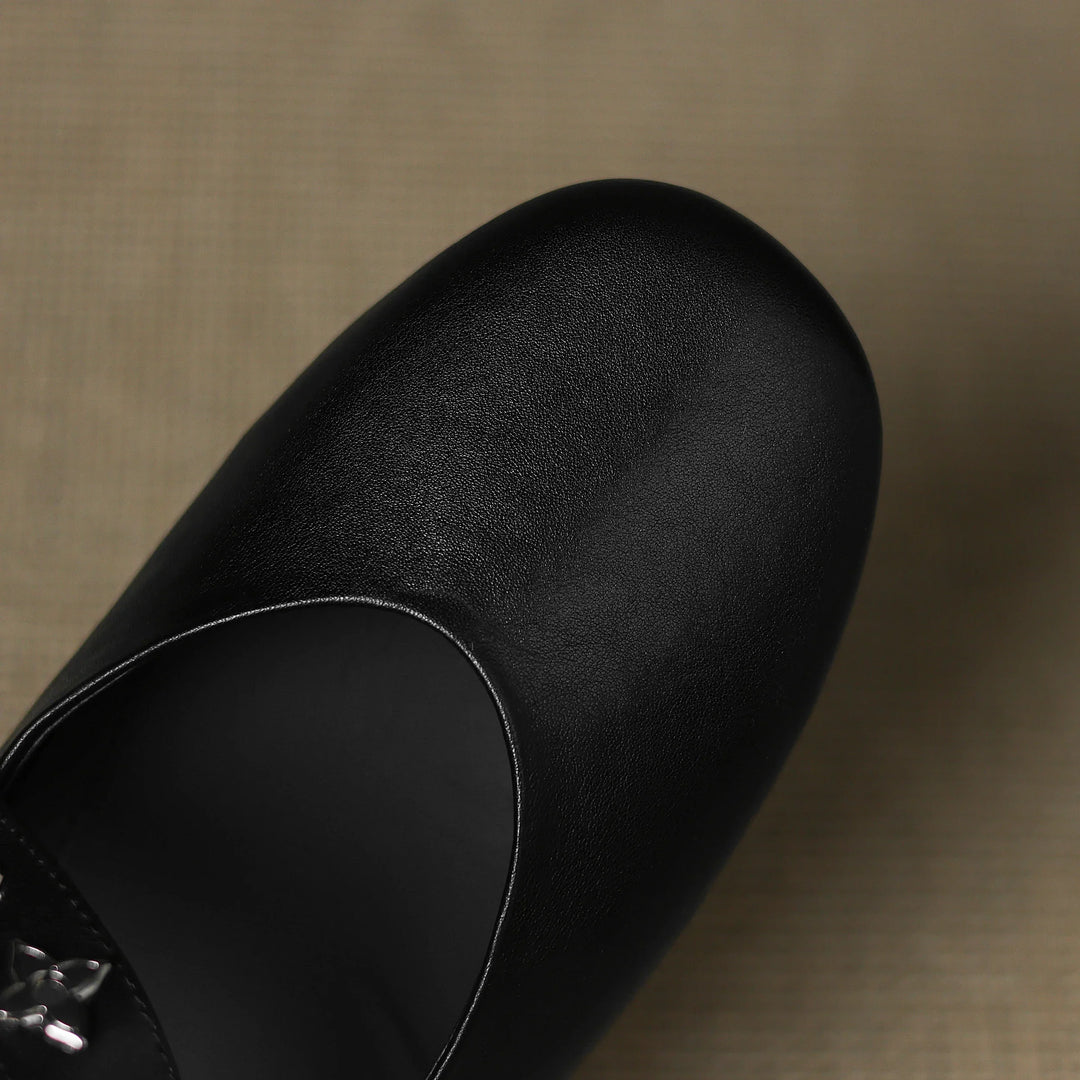 Womens Flats Genuine Leather Slip-On