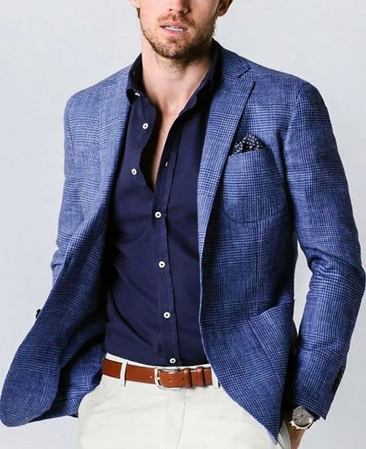 Mens Blazer Jacket Classic Fit Slim Style