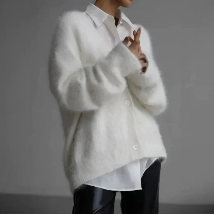Womens Cardigan Ultra-Soft Knit Relaxed Fit