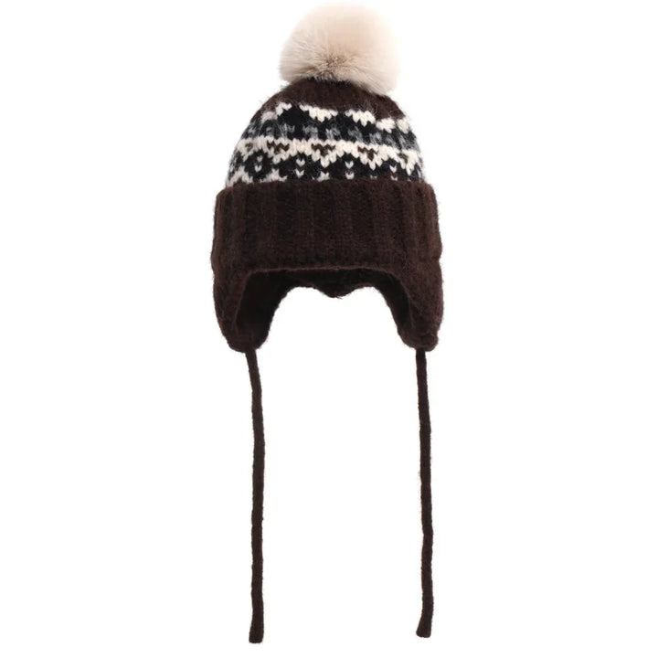 Womens Knit Hat with Pom Pom Warm Fit