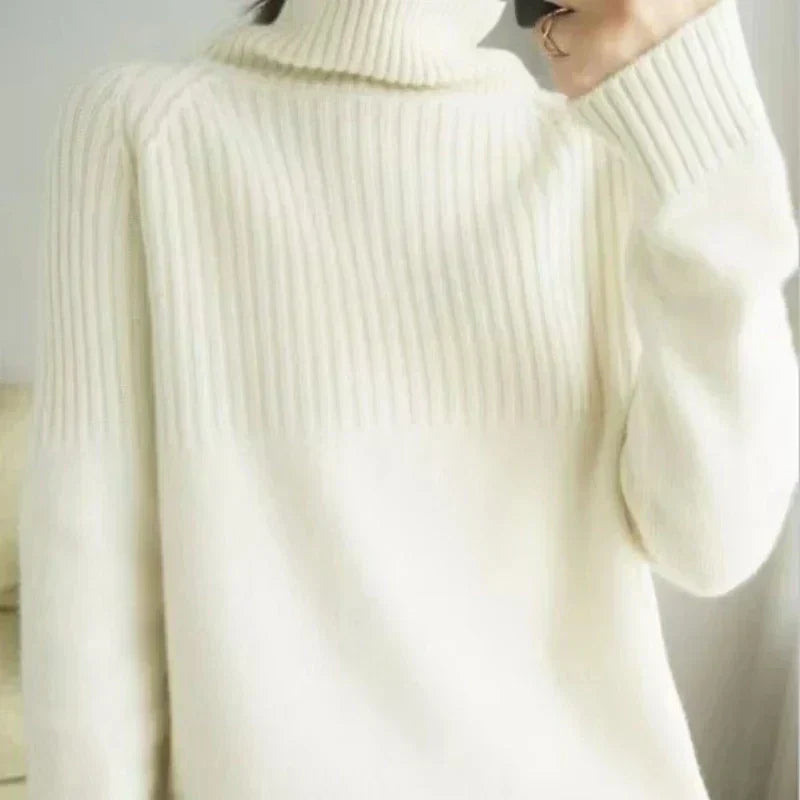 Womens Wool Crew Neck Sweater Soft Fit