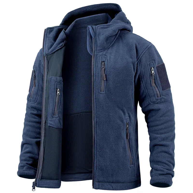 Mens Insulated Waterproof Hoodie Parka Coat Multi Pocket Warm