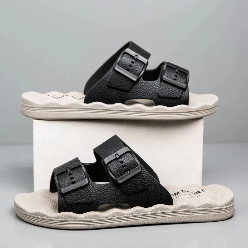 Unisex Adjustable Dual-Strap Sandals with Ergonomic Sole - BritishMode