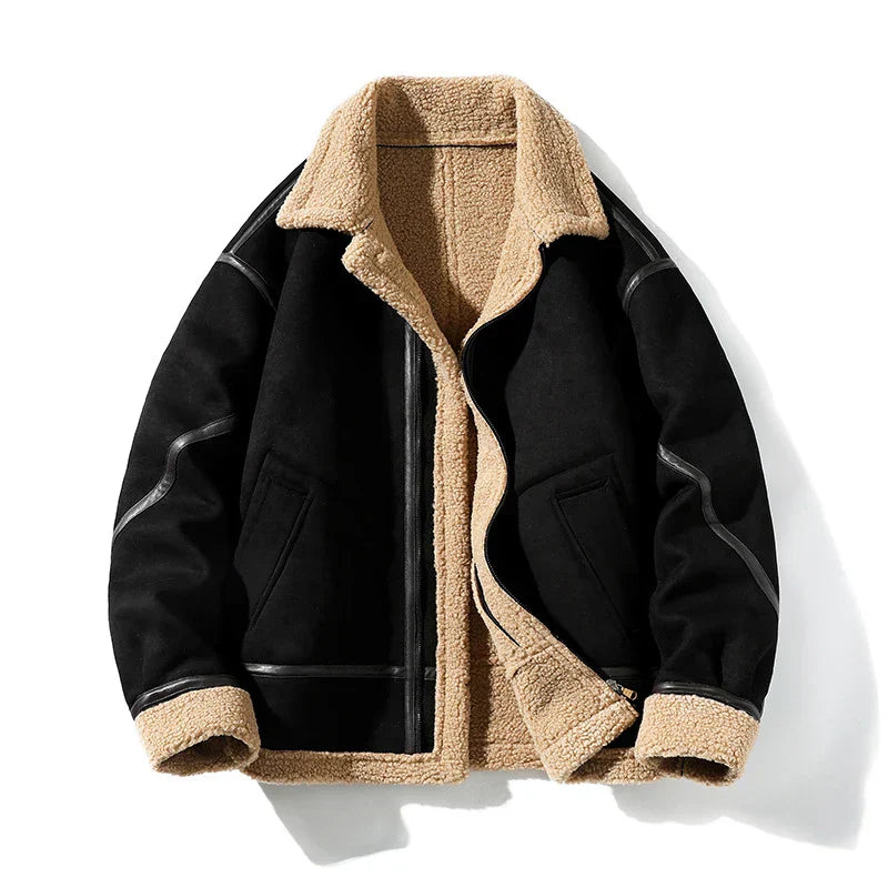 Mens Shearling Jacket with Wool Lining