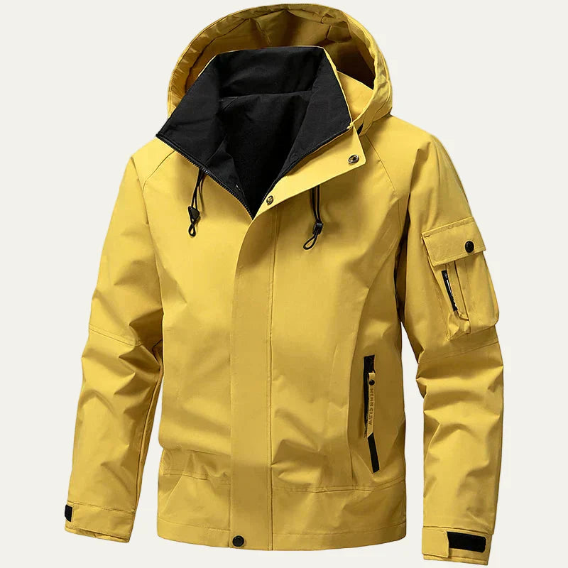 Mens Utility Jacket with Hood Weather Resistant