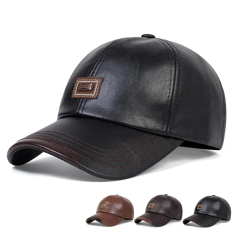 Mens Leather Hat Classic Fit - BritishMode
