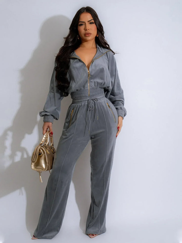 Womens 2-Piece Fleece Tracksuit Soft Fit