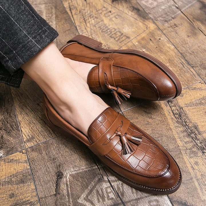 Mens Leather Moccasin Loafers