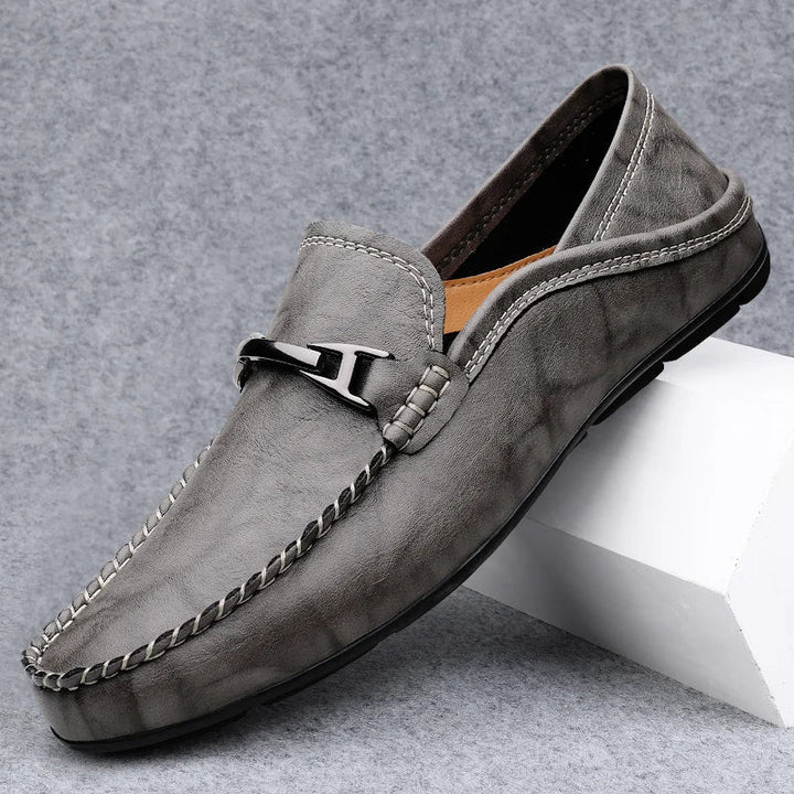 Mens Loafers Genuine Leather Slip-On