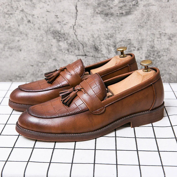 Mens Leather Moccasin Loafers