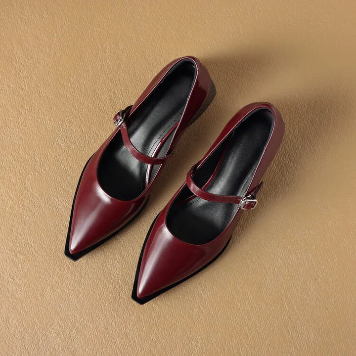 Womens Leather Heels Genuine Leather Upper