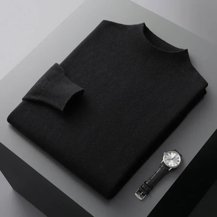 Mens Wool Sweater Cozy Knitwear Regular Fit