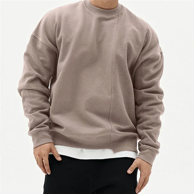 Unisex Crewneck Sweatshirt Ribbed Side Slits Oversized Fit