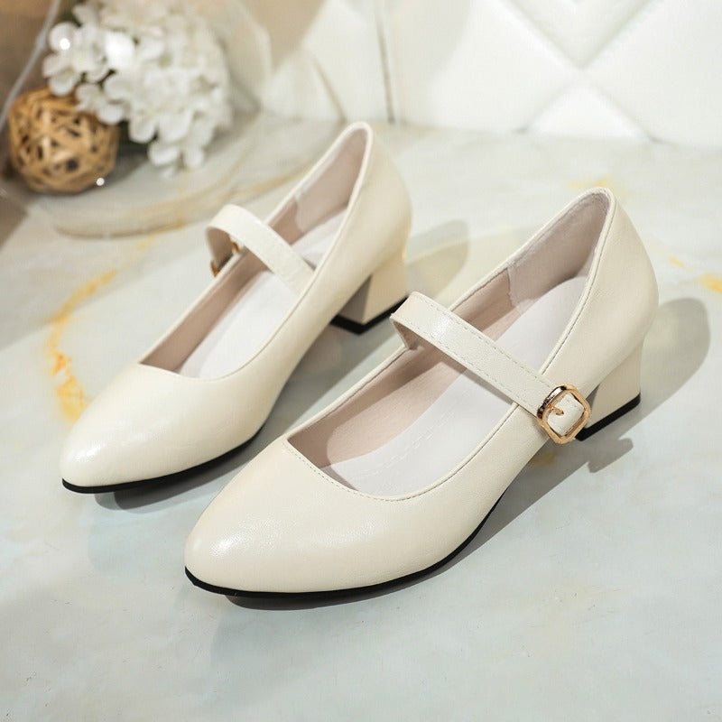 Womens Leather Heels Classic Fit