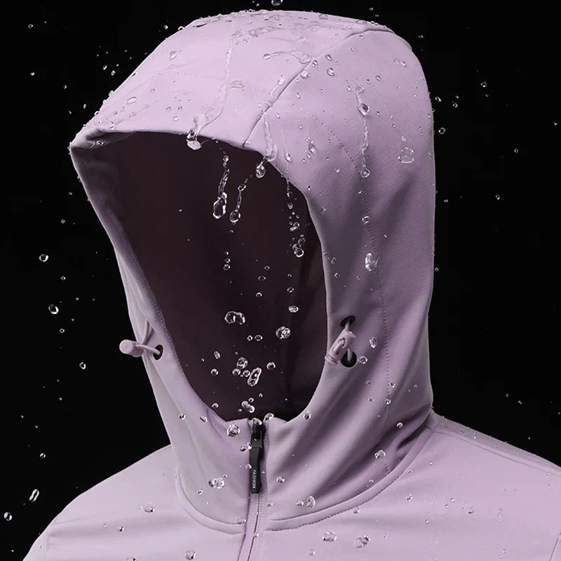 Womens Softshell Jacket with Hood Long Sleeve - BritishMode