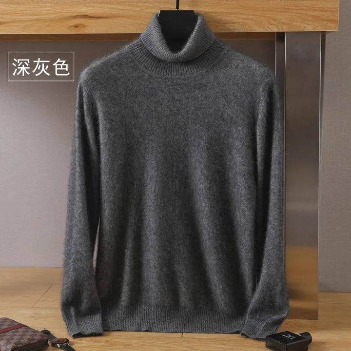 Mens Cashmere Crew Neck Sweater Soft Fit