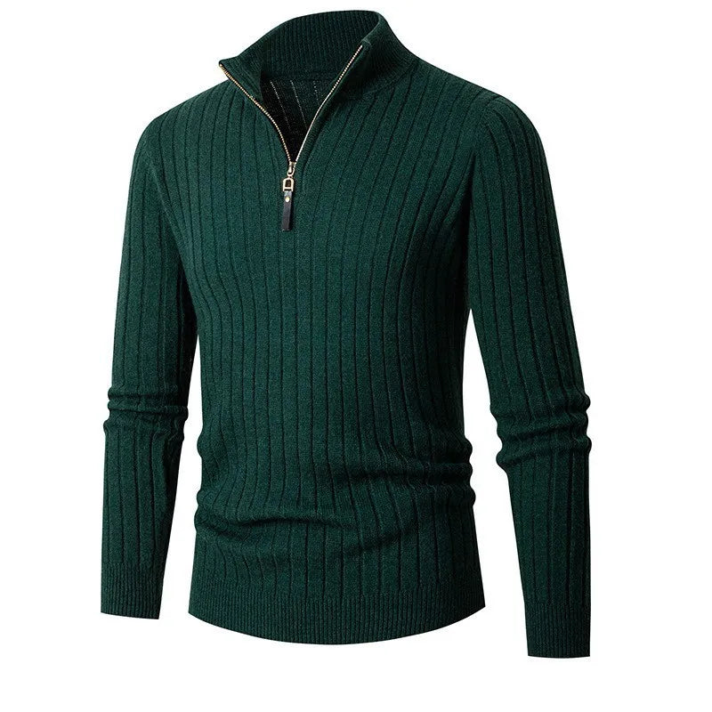 Mens Half-Zip Sweater Knit Casual Fit