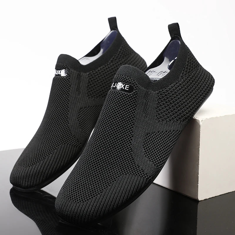 Mens Loafers Mesh Upper Slip-On