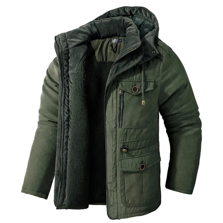 Unisex Waterproof Parka Jacket with Fleece Lining Warm