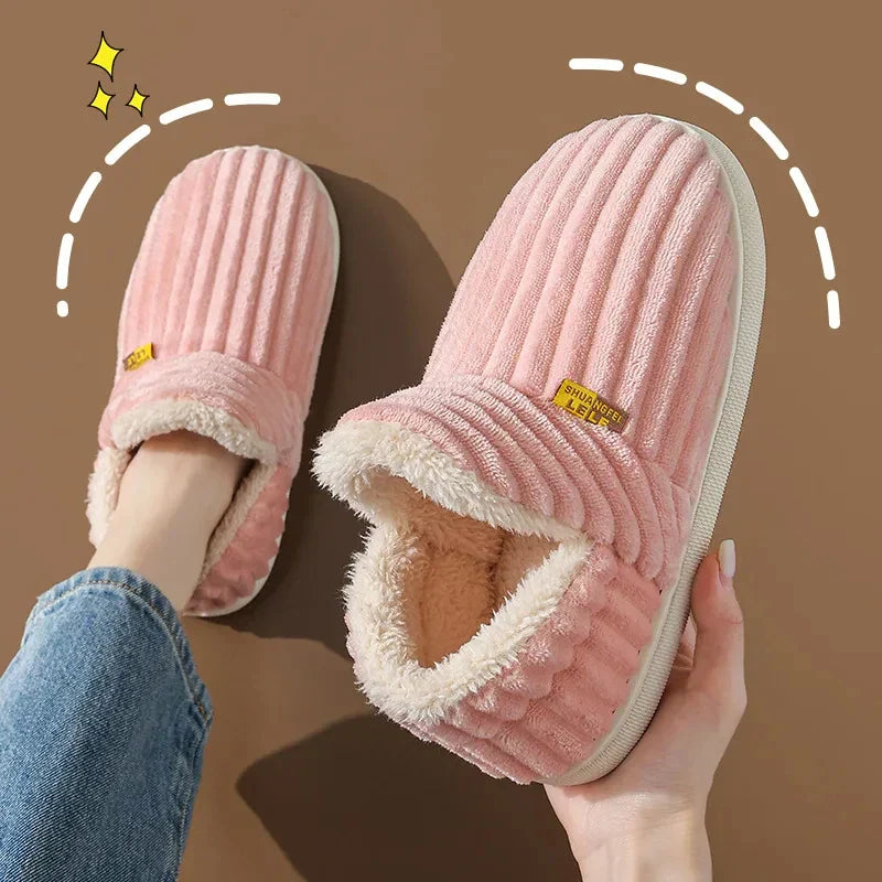 Womens Faux Fur Slide Slippers Soft Warm Indoor Shoes