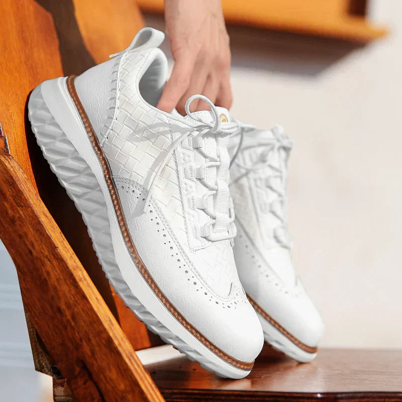 Mens Lace-Up Platform Walking Sneakers