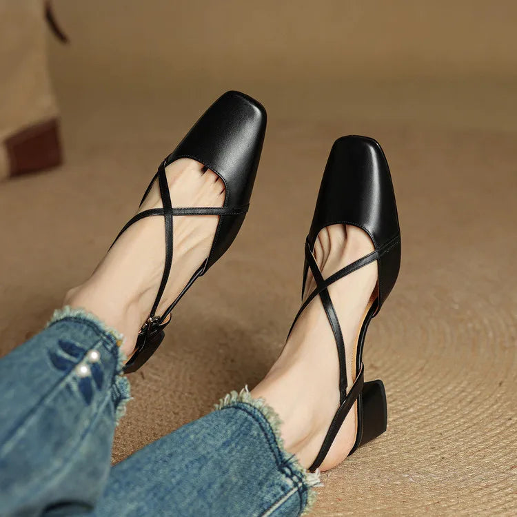 Womens Heels Genuine Leather Classic Fit