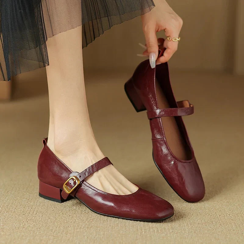 Womens Pumps Genuine Leather Classic Fit - BritishMode