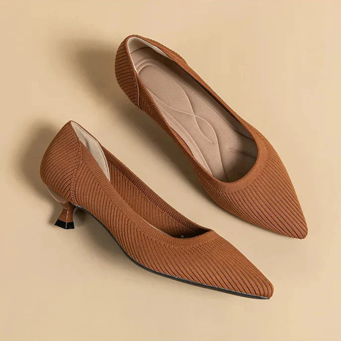 Womens Kitten Heel Pumps Classic Fit