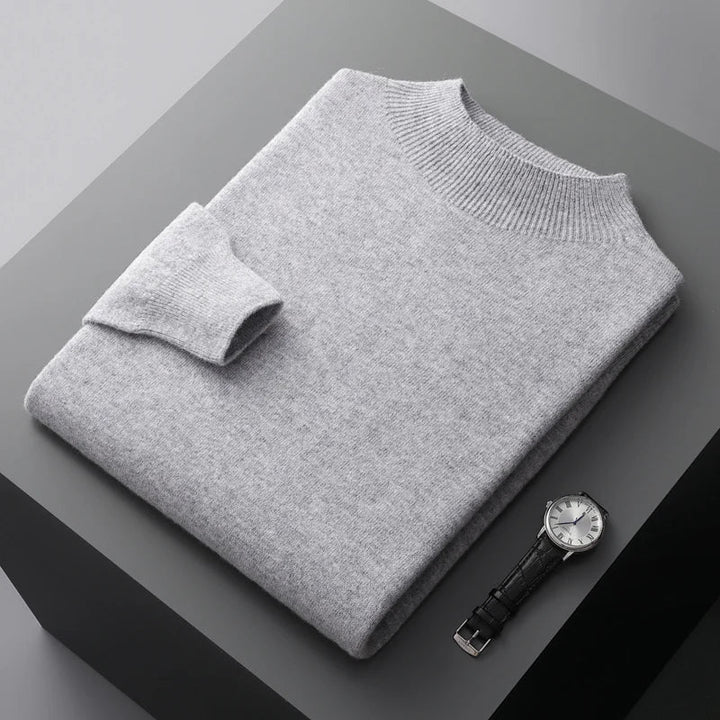 Mens Wool Sweater Cozy Knitwear Regular Fit