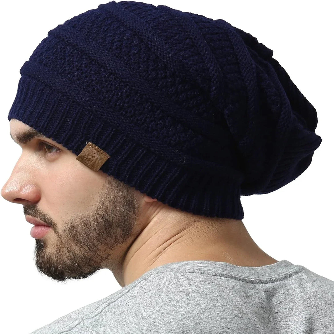Unisex Knit Hat with Faux Fur Warmth