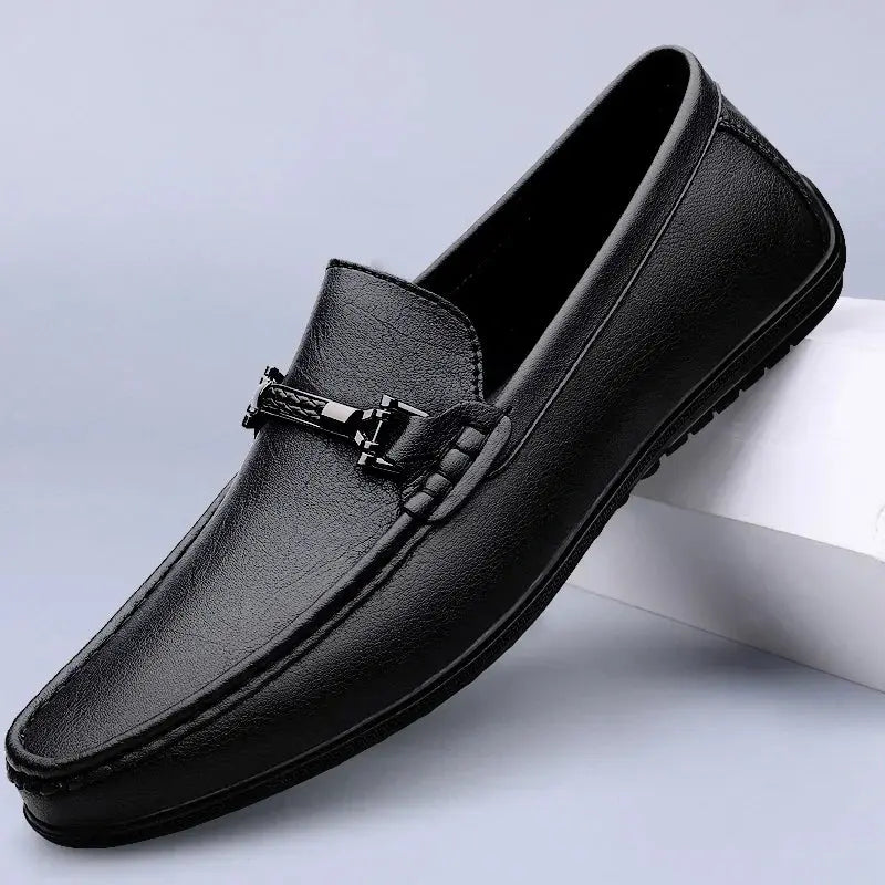 Mens Leather Loafers Classic Style with Modern Detail