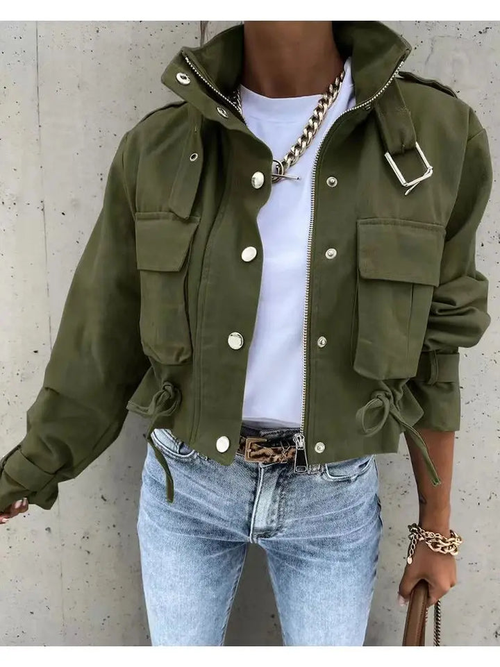 Womens Button Coat Urban Style