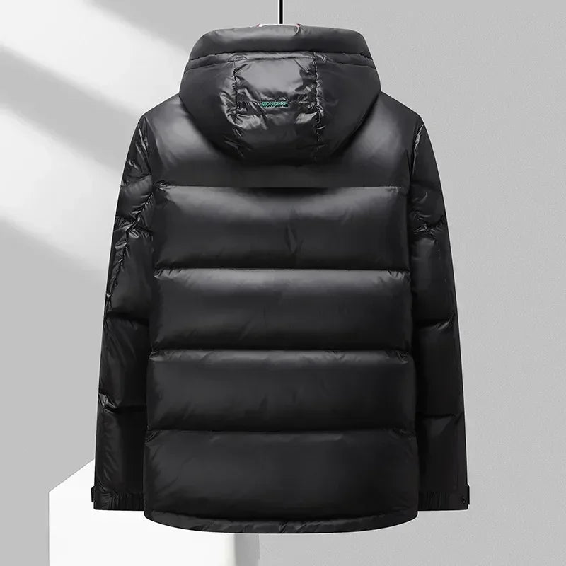 Mens Hooded Winter Jacket Insulated Warm Fit